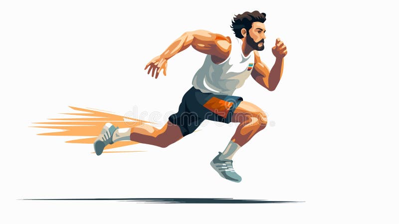 Athlete Human Drawing stock vector Illustration of atom 345280546