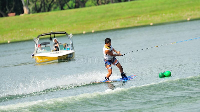 Athlete Performing Stunt During Rip Curl Singapore 