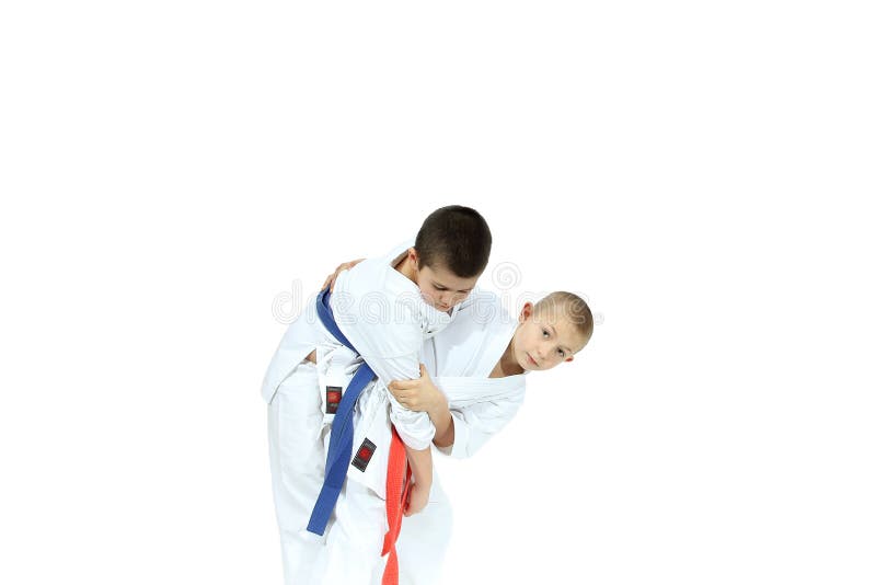 Throw the Judo is Doing Girl in Karategi Stock Photo Image of health