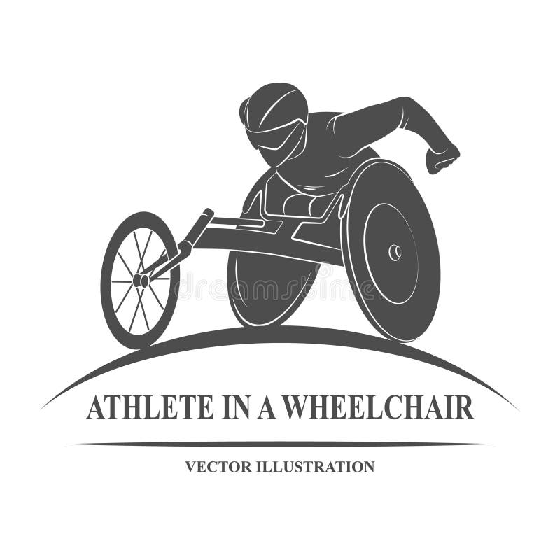 Athlete wheelchair Icon stock illustration Athlete wheelchair Icon stock illustration