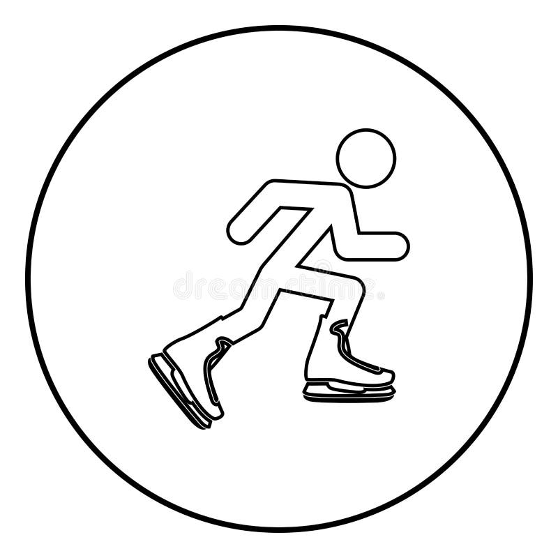 Athletenschlittschuhläufer in Eislaufvektor-Illustration der ikone einfachem Bild der schwarzen Farb vektor abbildung Athletenschlittschuhläufer in Eislaufvektor-Illustration der ikone einfachem Bild der schwarzen Farb vektor abbildung
