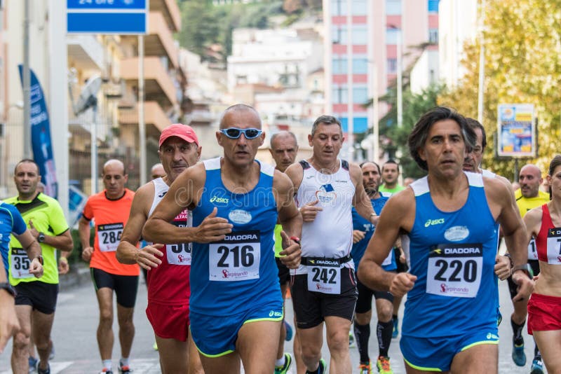 Athletes during a Marathon Held in Sicily Editorial Image - Image of ...