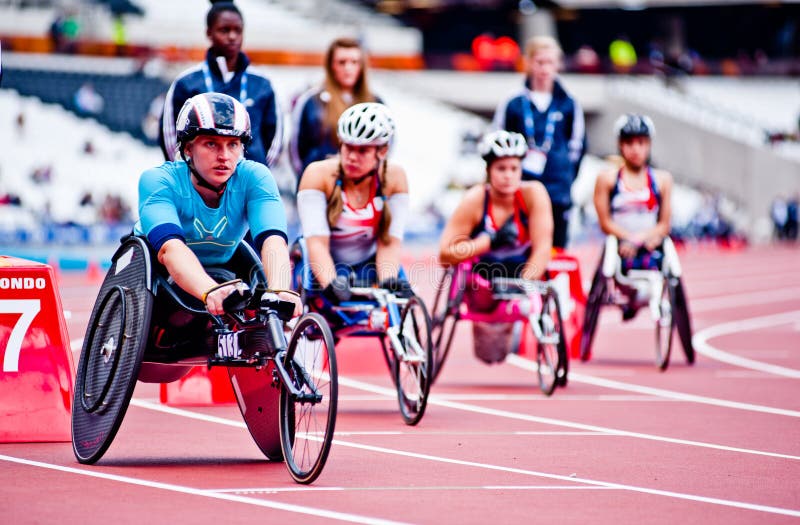 Athletes on Wheelchairs in the Olympic Stadium Editorial Image Image