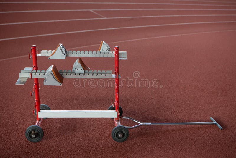 Athletic Equipment on Track Stock Photo Image of lines, adult 85017682