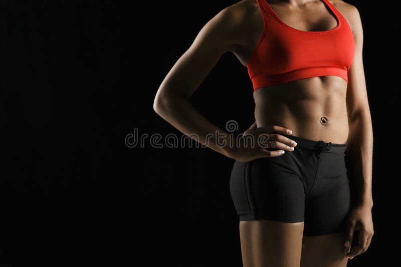 Athletic female body. stock image. Image of indoors, midriff - 2678913
