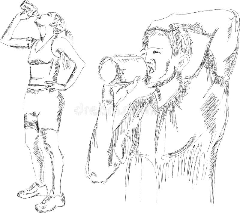 Kids engaging in different outdoor sports Sketch of the kids engaging in  different outdoor sports on a white background  CanStock