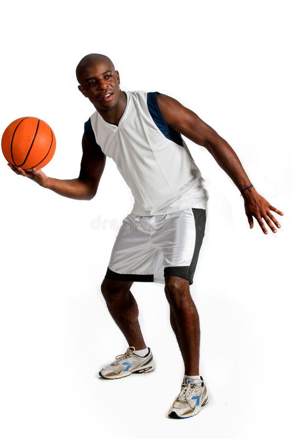 Athletic Man with Basketball Stock Image - Image of slim, attractive ...