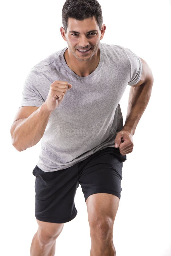 Athletic man running stock photo. Image of person, fitness 35362370
