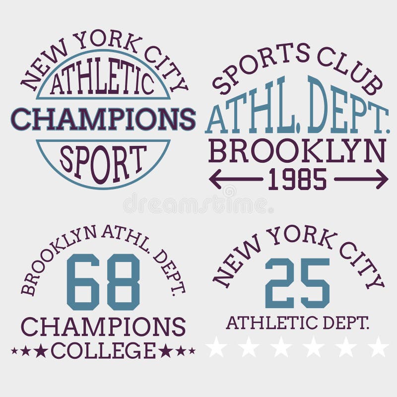 Athletic nyc logo typography, t-shirt graphics. Vector illustration vector illustration