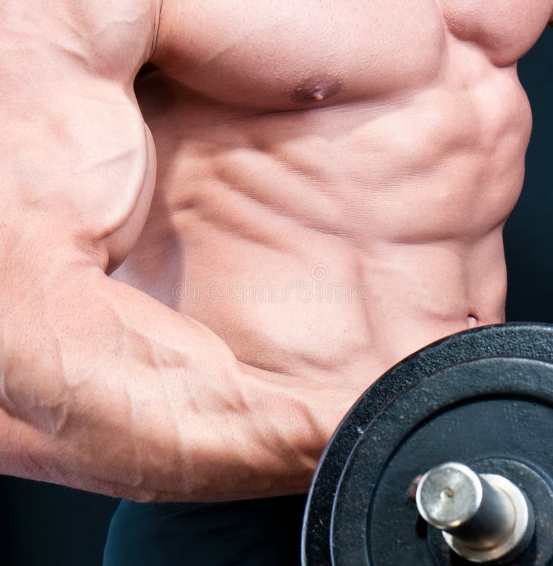 Athletic attractive male body builder stock photography Athletic attractive male body builder stock photography
