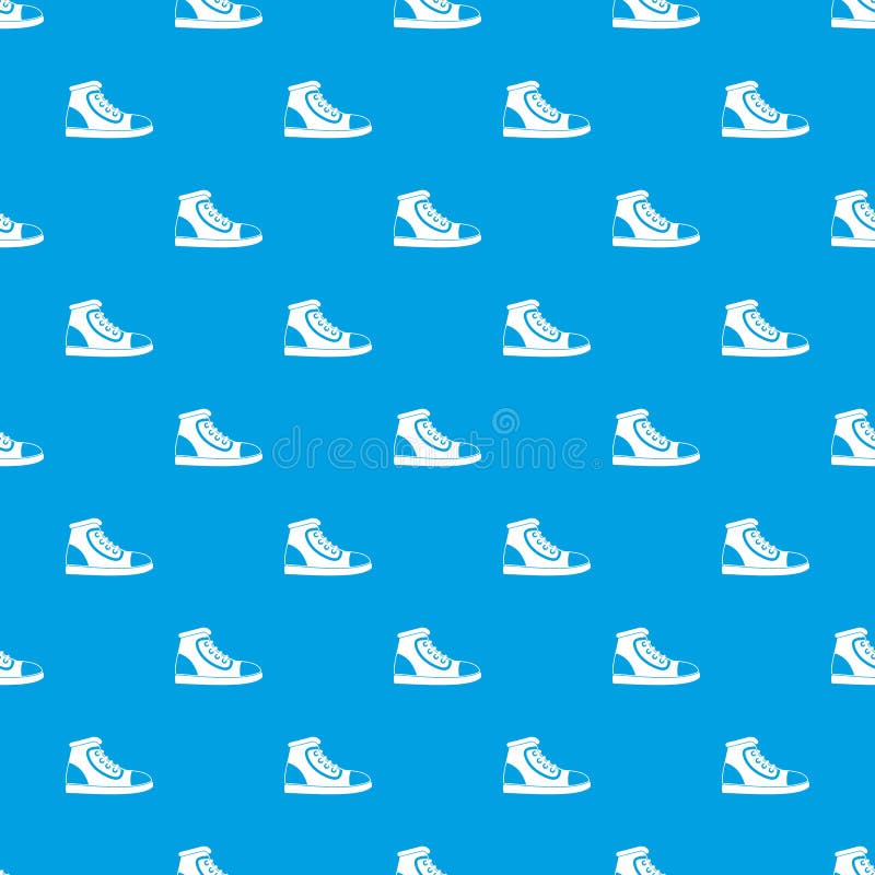 Athletic Shoe Pattern Seamless Blue Stock Vector - Illustration of ...