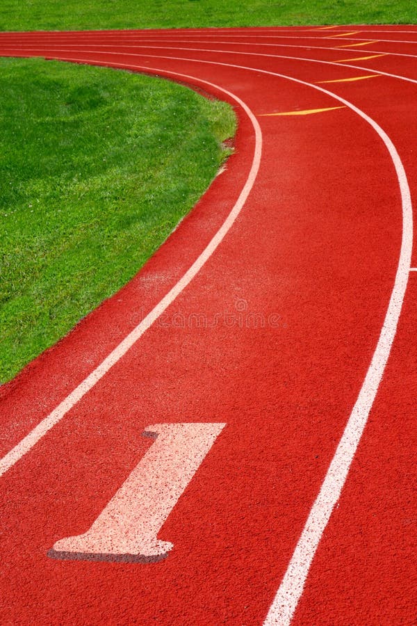 Athletic track stock image