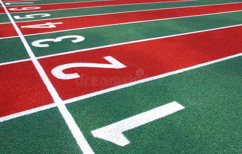 Athletic Track Markings royalty free stock images