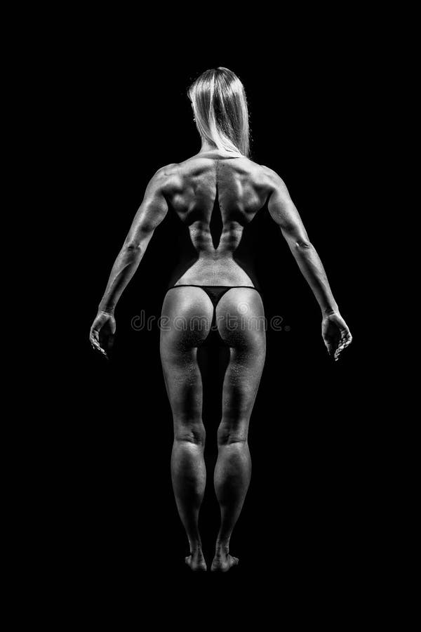 Athletic Young Woman Showing Muscles of the Back Stock Image - Image of back,  buttocks: 74458225