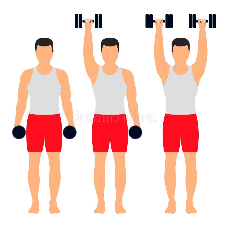 Athlète d'homme avec des haltères d'ascenseurs de vêtements de sport Vecteur illustration libre de droits Athlète d'homme avec des haltères d'ascenseurs de vêtements de sport Vecteur illustration libre de droits