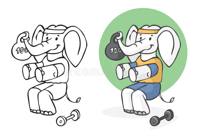 Athlète d'éléphant faisant la gymnastique illustration libre de droits Athlète d'éléphant faisant la gymnastique illustration libre de droits