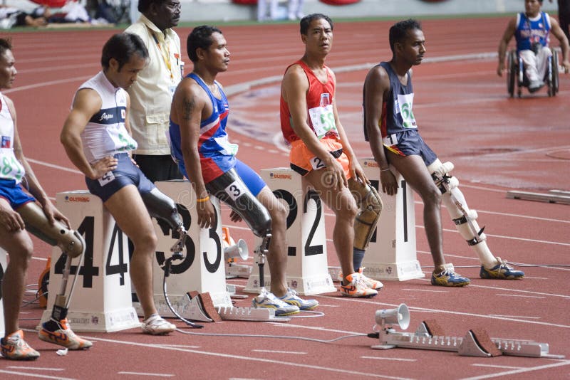 Athlète handicapé image stock éditorial. Image du mètres 4438714