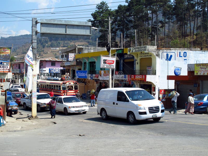 Atitlan, Guatemala 05 Mar 2011 the Highway PanAmerican in Guatemala