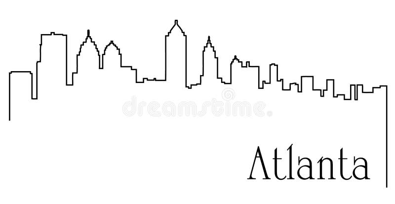 Featured image of post Outline Atlanta Skyline Drawing Atlanta city skyline silhouette background