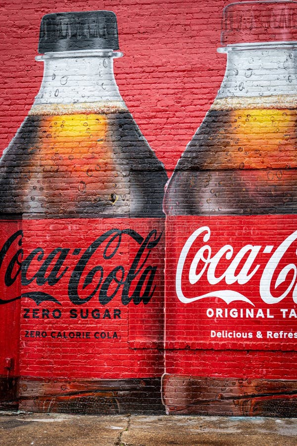 Atlanta, GA 632023 CocaCola and Coke Zero Mural Editorial Image