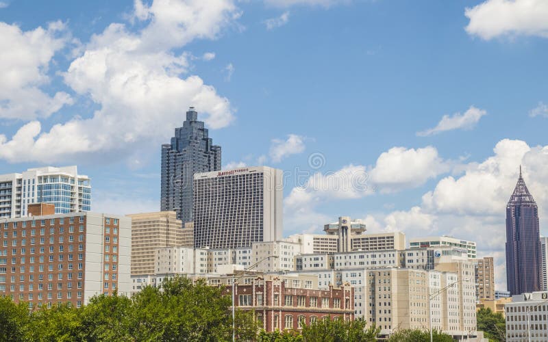 Atlanta Georgia Downtown Urban City Landscape Background with Tall