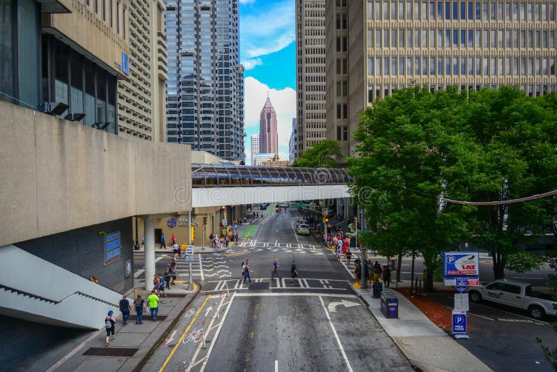 Atlanta Georgia an einem Sonntag stockbild