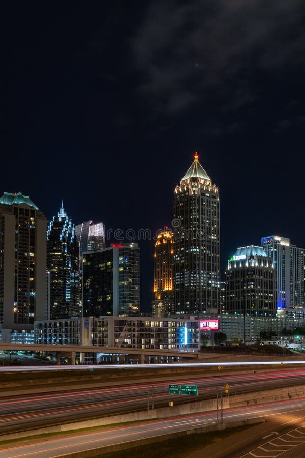 Atlanta Georgia nachts stockfoto