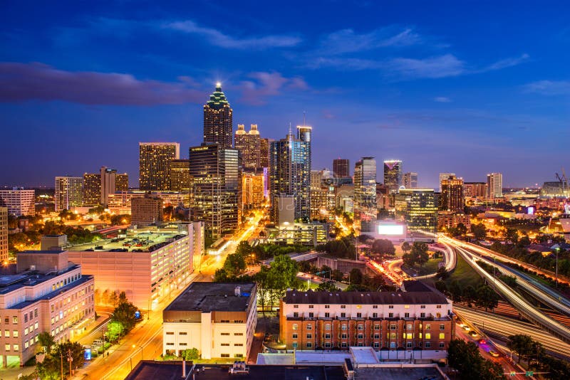 Atlanta Georgia Skyline stock image. Image of midtown - 83046131