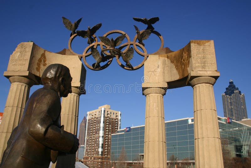 Atlanta Olympic Sculpture In Centennial Park Editorial Photography