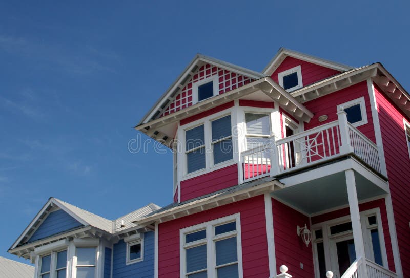 Atlantic Beach Houses stock image. Image of houses, windows 9266137