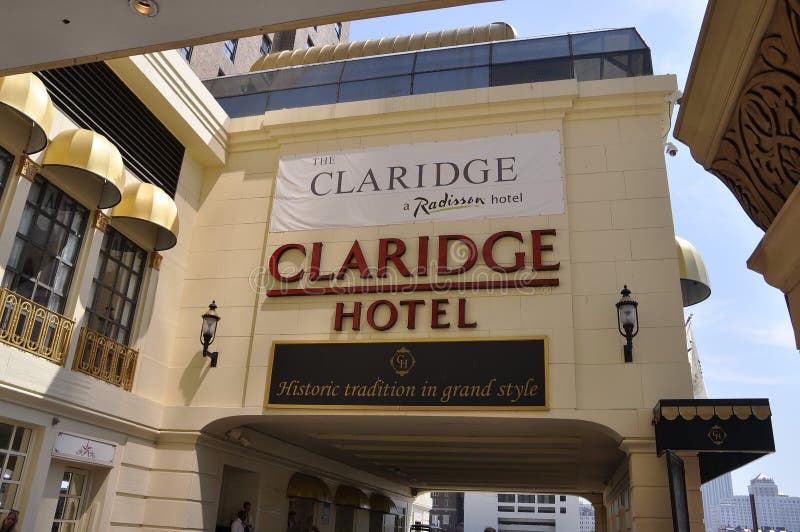 Atlantic City,New Jersey, 3rd July: The Claridge Hotel & Casino details in Atlantic City resort from New Jersey USA. The Claridge Hotel & Casino details in stock photography Atlantic City,New Jersey, 3rd July: The Claridge Hotel & Casino details in Atlantic City resort from New Jersey USA. The Claridge Hotel & Casino details in stock photography