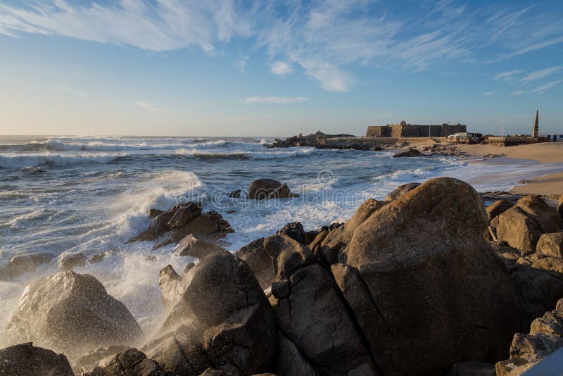 The Atlantic Ocean in North Portugal Shore Stock Image - Image of port, water: 104290891