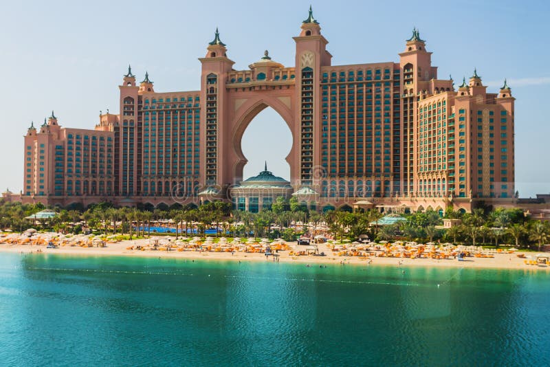 Atlantis Hotel in Dubai, UAE stock photos