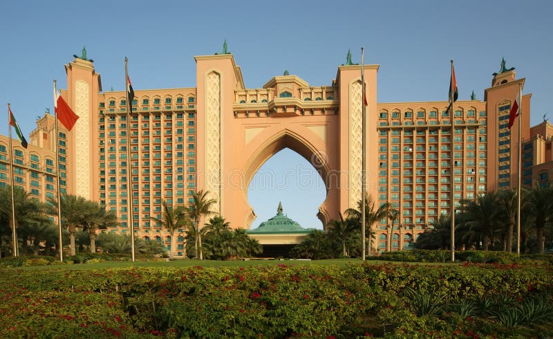 Atlantis Hotel, Palm Jumeirah, Dubai, United Arab Emirates royalty free stock images