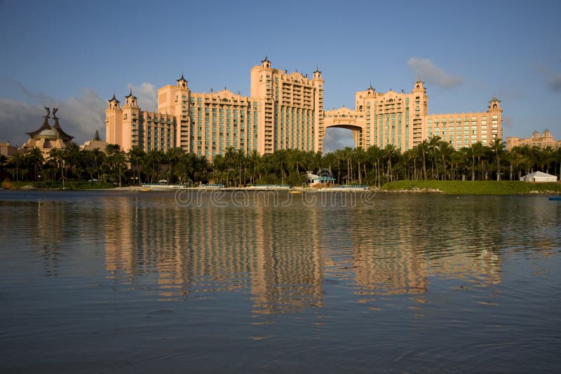 Atlantis Resort and Casino on Paradise Island, Nassau, Bahamas during the early morning. Atlantis Resort and Casino on Paradise Island, Nassau, Bahamas during the early morning