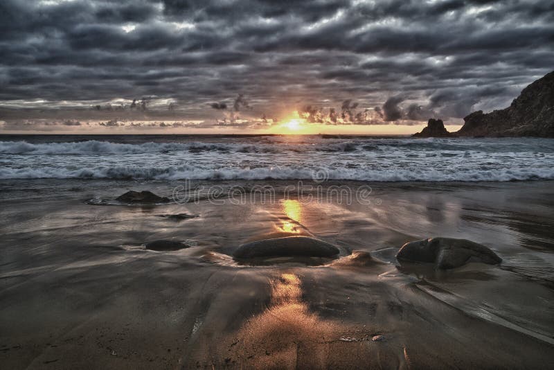 Krajobraz wybrzeża atlantyckiego zdjęcie royalty free