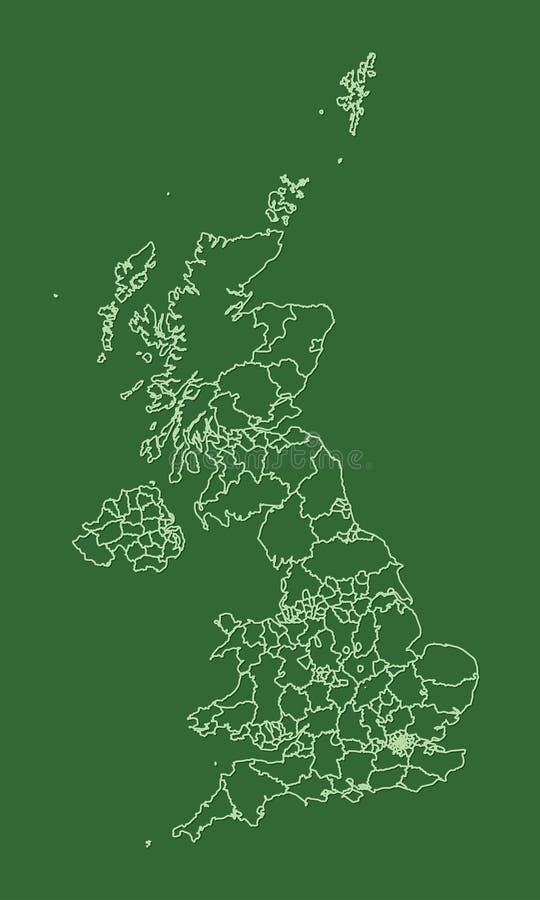 Atlas verde de Grâ Bretanha com estados diferentes com beiras no fundo escuro ilustração royalty free Atlas verde de Grâ Bretanha com estados diferentes com beiras no fundo escuro ilustração royalty free