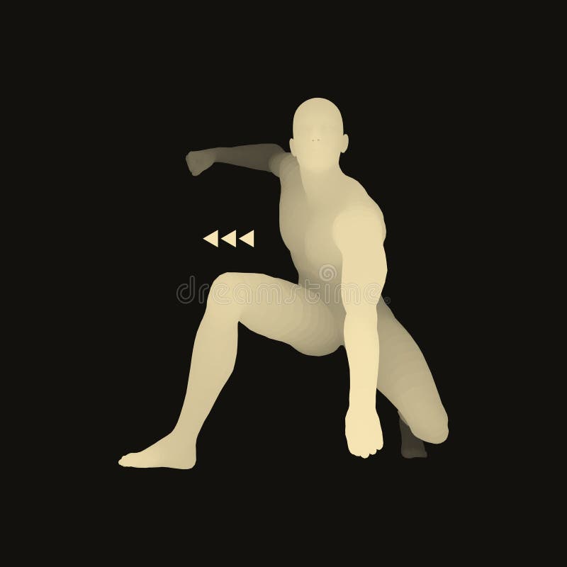 Atleta przy zaczyna pozycj? przygotowywaj? c? zaczyna? rasy Biegacz przygotowywaj? cy dla sporta? wiczenia Sporta symbol 3d ilustra royalty ilustracja