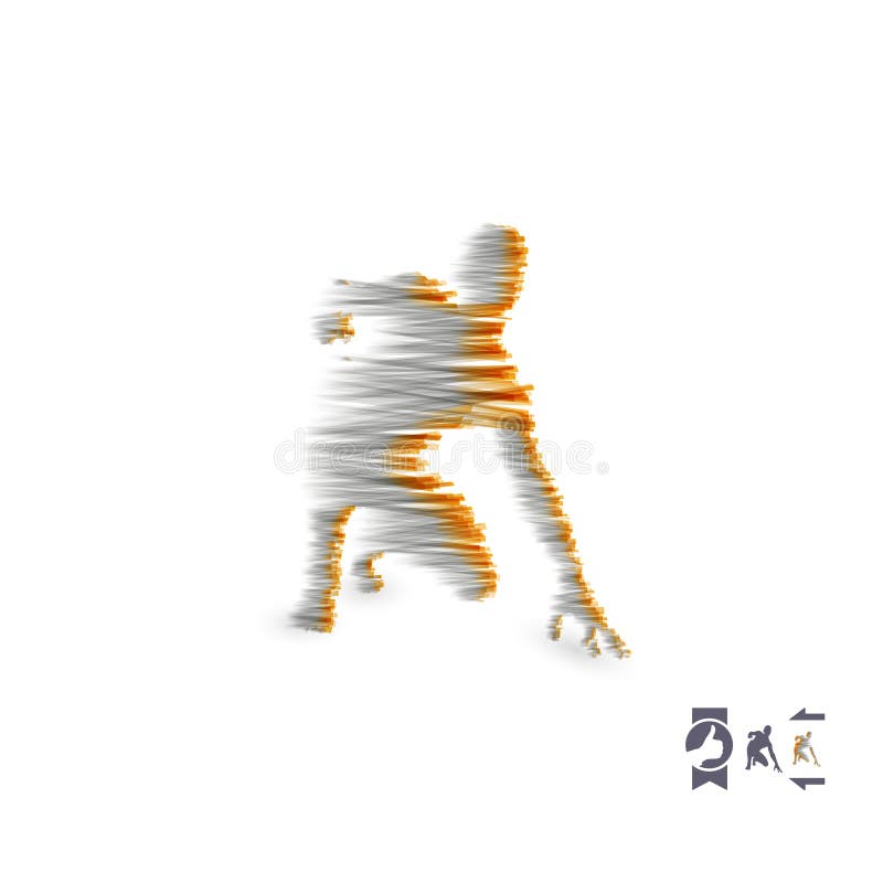 Atleta przy zaczyna pozycją przygotowywającą zaczynać rasy Biegacz przygotowywający dla sporta ćwiczenia Sporta symbol 3d ilustra ilustracja wektor