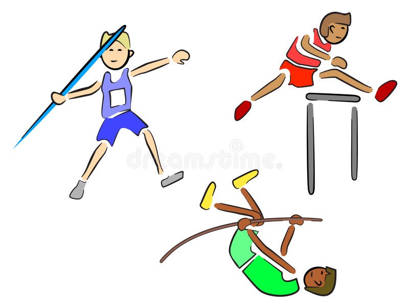 Atletas (atletismo) ilustração stock Atletas (atletismo) ilustração stock