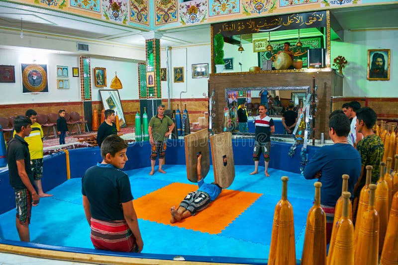 Atleti a Kerman, Iran immagini stock libere da diritti