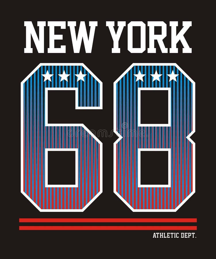 Atletisch New York vector illustratie Atletisch New York vector illustratie
