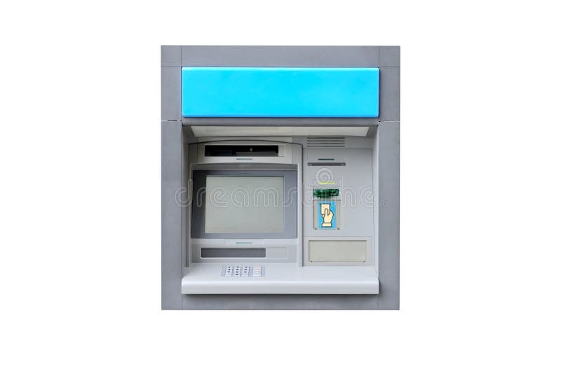 ATM machine isolated on white background