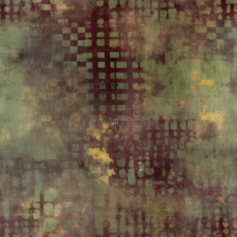 An atmospheric tapestry where time-worn grids intersect with organic blotches, creating a quilt-like pattern that evokes stock photography