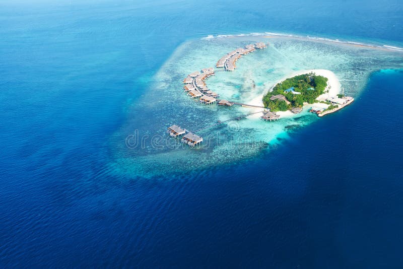 Atole i wyspy w Maldives od widok z lotu ptaka zdjęcia royalty free Atole i wyspy w Maldives od widok z lotu ptaka zdjęcia royalty free