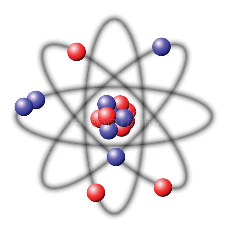 Atom - illustration on a white background. Atom - illustration on a white background