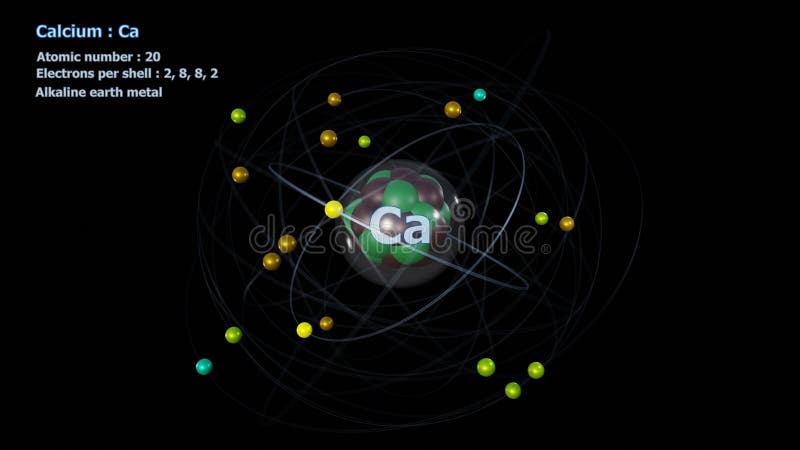 Calcium Atom Model 3d