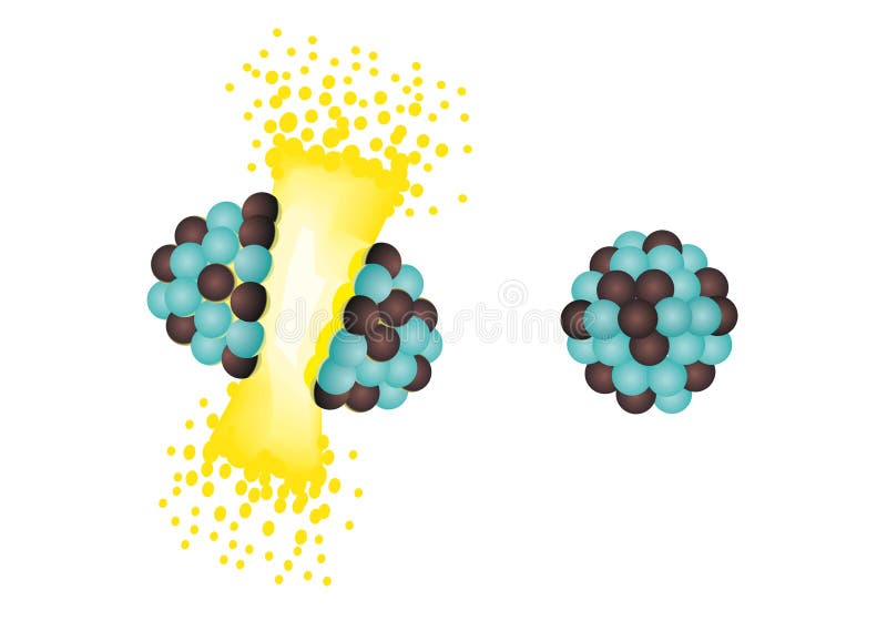 Atom explosion stock illustration