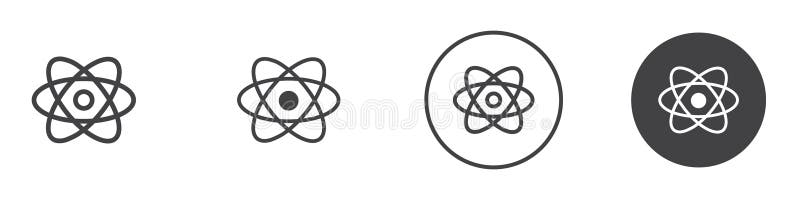 Atom Icon thin line illustration stock illustration