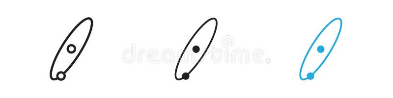 Atom Icon thin line illustration vector illustration